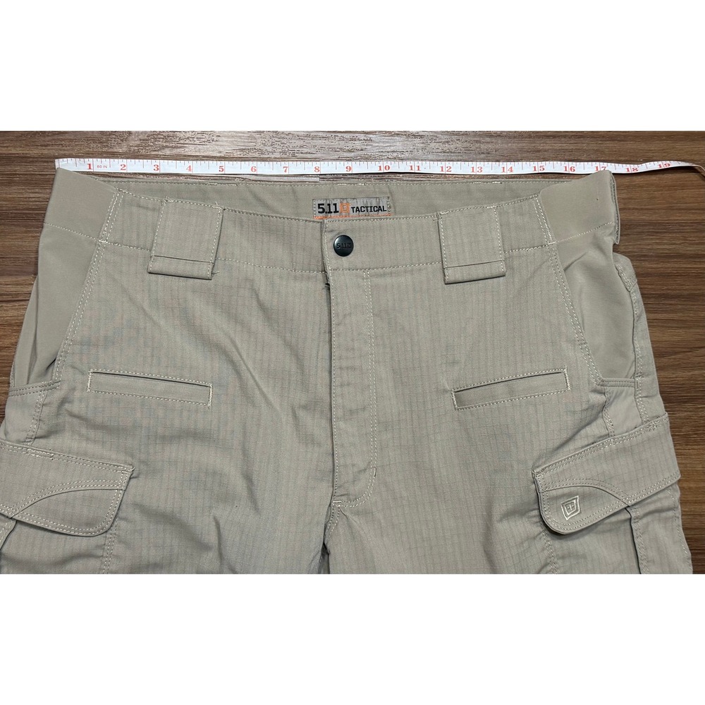 5.11 Tactical Stryke Mens Khaki Tan Flex-Tac Ripstop Cargo Pants Sz 34x30 - Picture 8 of 12